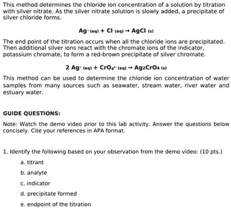 silver chloride concentration